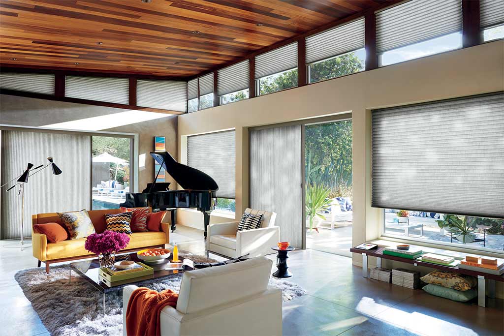Cellular shades for sliding doors by a shade above window fashions