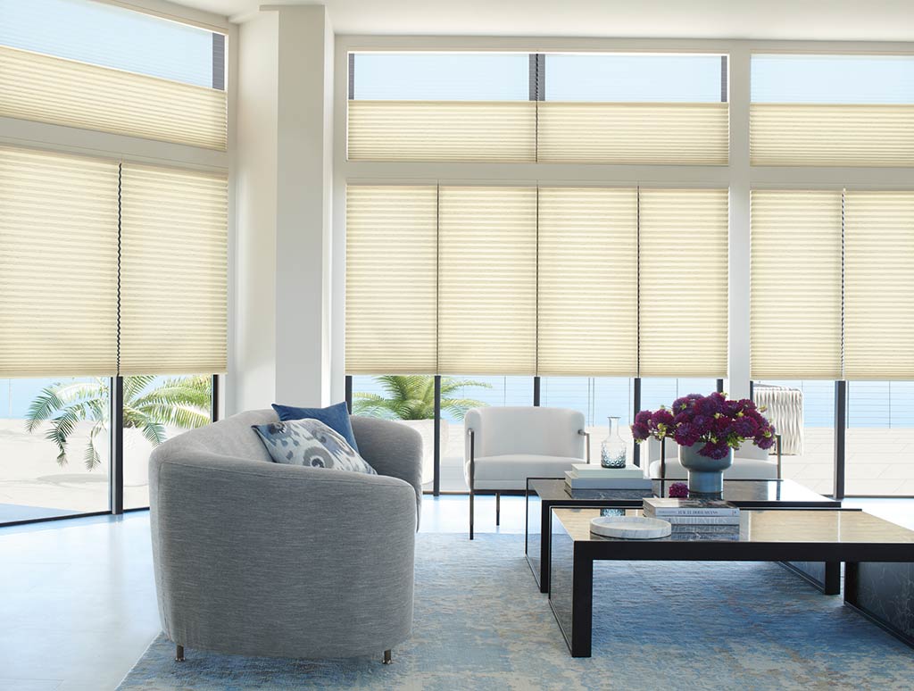 custom full length cellular shades by a shade above florida window treatment experts