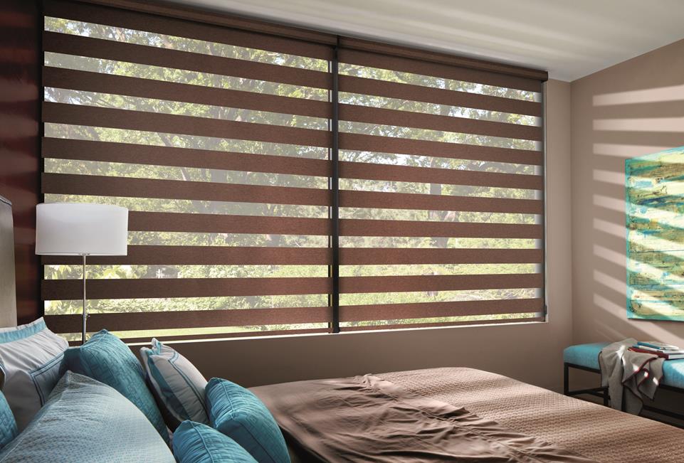 zebra shades in bedroom horizontal motorized shades by a shade above window fashio=s