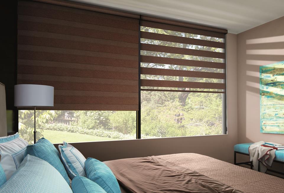 transition roller shades in bedroom by a shade above window fashions